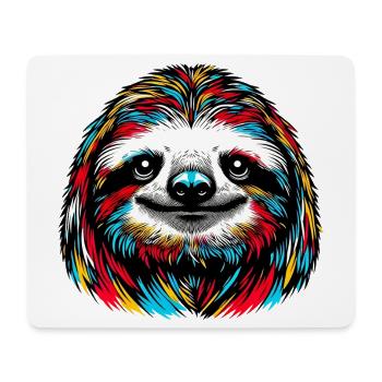 Faultier - Mousepad (Querformat) - Weiß - Vorne
