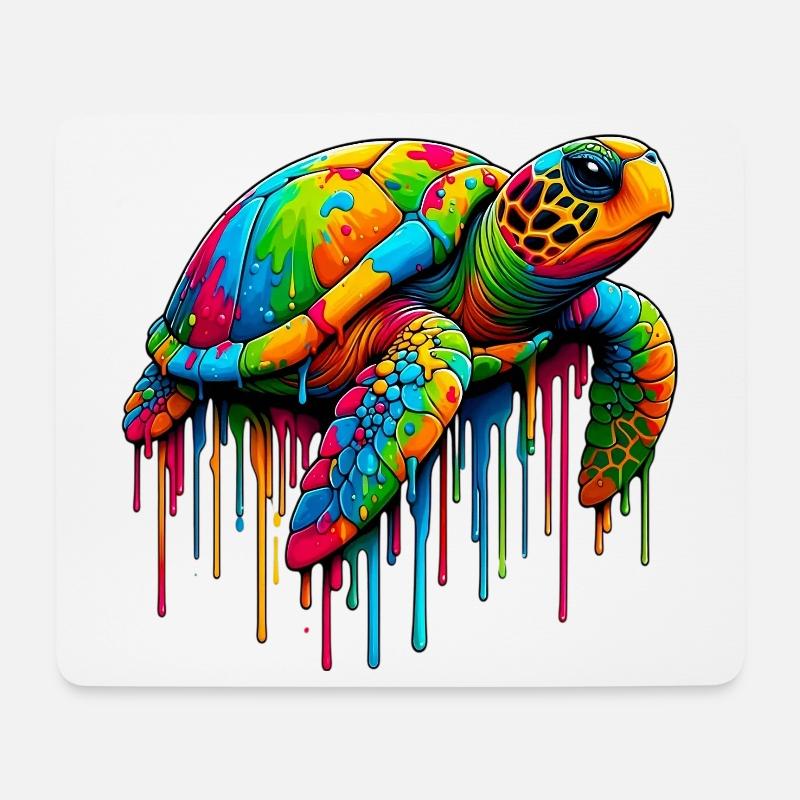 Schildkröte - Mousepad (Querformat) - Weiß