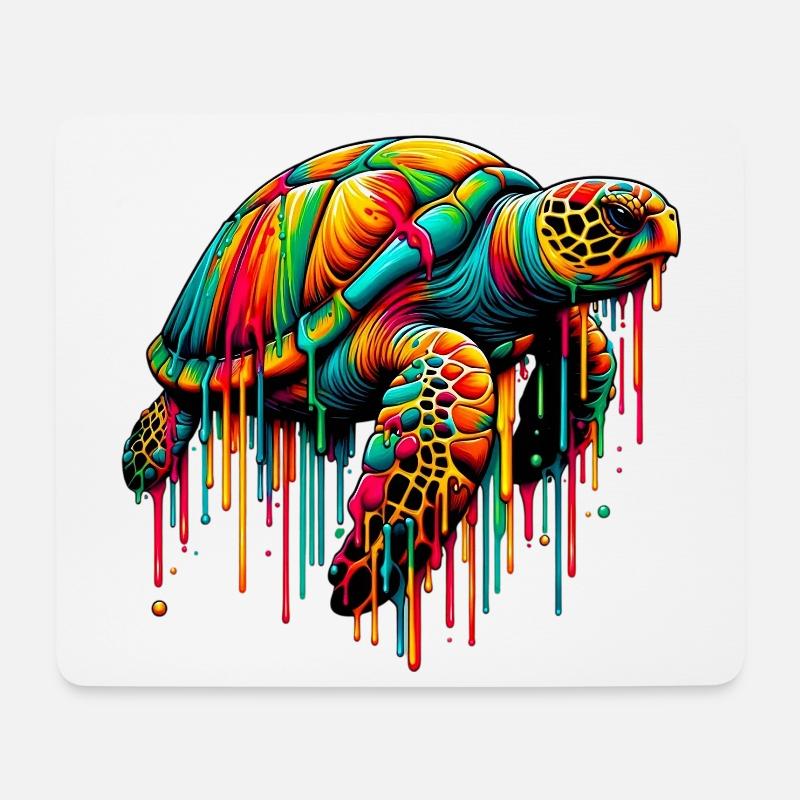 Schildkröte - Mousepad (Querformat) - Weiß