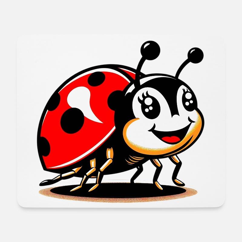 Marienkäfer - Mousepad (Querformat) - Weiß