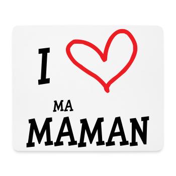J'aime ma maman - Fête des Mères - Tapis de souris (format paysage) - blanc - Devant