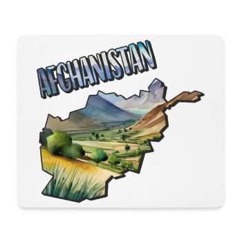 Watercolor Map of Afghanistan - Mouse Pad (horizontal) - white - Front