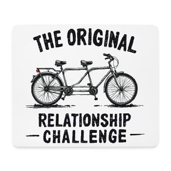Tandem Challenge Funny Bicycle Design - Mouse Pad (horizontal) - white - Front