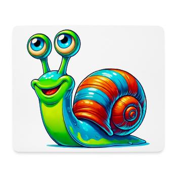 Schnecke - Mousepad (Querformat) - Weiß - Vorne