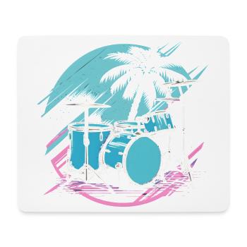 Drums 90s Look - Mouse Pad (horizontal) - white - Front