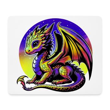Drache - Mousepad (Querformat) - Weiß - Vorne