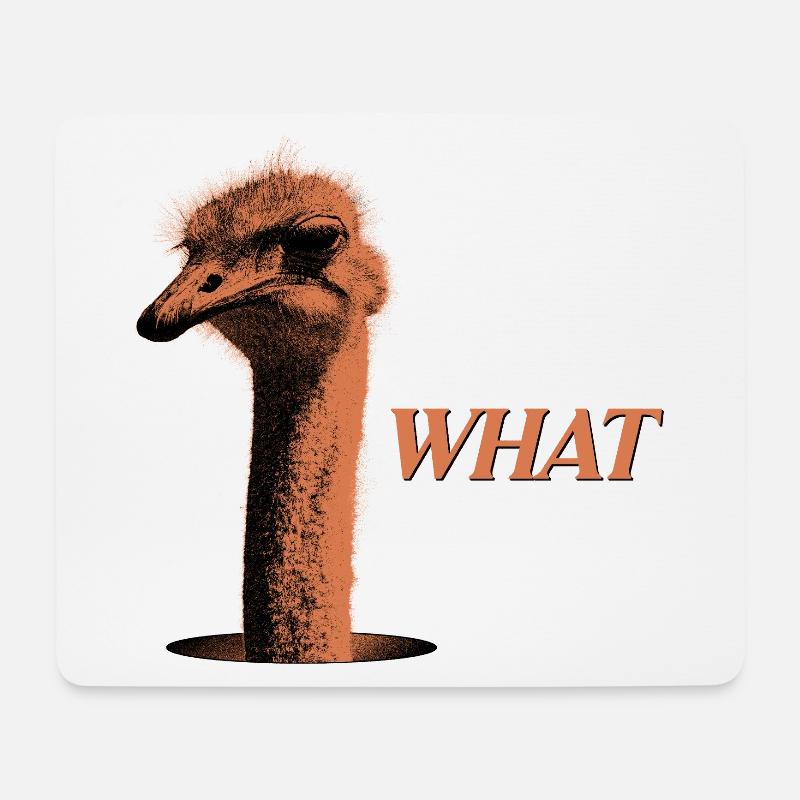 What?! – Grummelnder Strauß - Mousepad (Querformat) - Weiß