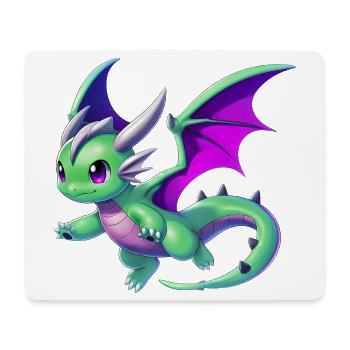 Dragon - Tapis de souris (format paysage) - blanc - Devant