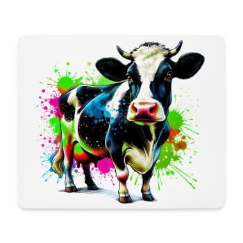 Kuh - Mousepad (Querformat) - Weiß - Vorne