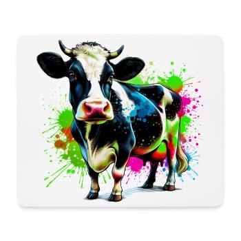 Kuh - Mousepad (Querformat) - Weiß - Vorne