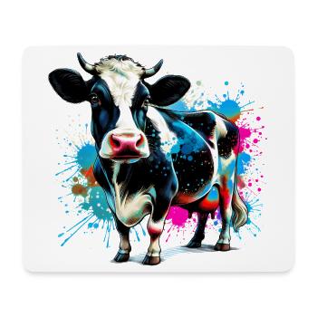 Kuh - Mousepad (Querformat) - Weiß - Vorne