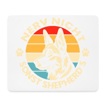 Schäferhund Geschenke Hund Herrchen Gassi - Mousepad (Querformat) - Weiß - Vorne