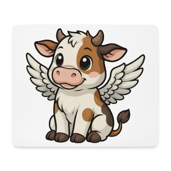 Vache Ange Taureau - Tapis de souris (format paysage) - blanc - Devant