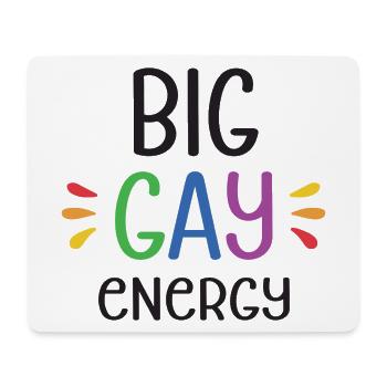 Mois de la fierté LGBTQ - Big Gay Energy - Tapis de souris (format paysage) - blanc - Devant