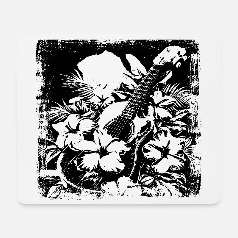 Gitarre - Mousepad (Querformat) - Weiß
