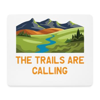 Die Trails rufen – es ist Zeit für einen Lauf - Mousepad (Querformat) - Weiß - Vorne
