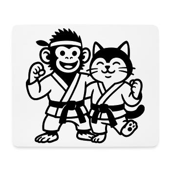 Karate Friends - Mouse Pad (horizontal) - white - Front