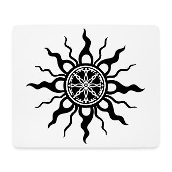 Sonne Tribal Ornament Design - Mousepad (Querformat) - Weiß - Vorne