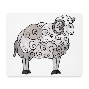 Ram - Mouse Pad (horizontal) - white - Front