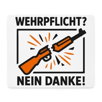 Conscription non merci – Objection de conscience - Tapis de souris (format paysage) - blanc - Devant