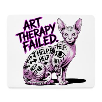 Cat Art Therapy Fail - Mouse Pad (horizontal) - white - Front