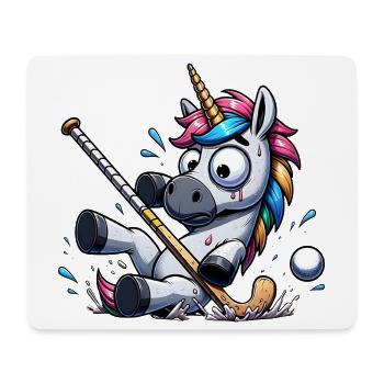 Lustiges Einhorn Beim Golfen Mit Splash Moment - Mousepad (Querformat) - Weiß - Vorne