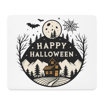Halloween Night Mountain Cabin - Mouse Pad (horizontal) - white - Front