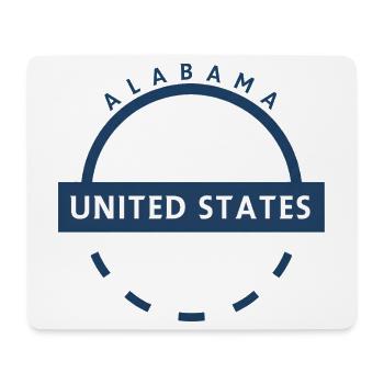 Emblème de l’Alabama USA - Tapis de souris (format paysage) - blanc - Devant