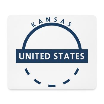 Kansas USA Emblem Design - Mouse Pad (horizontal) - white - Front