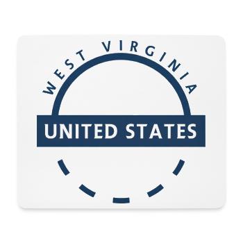 West Virginia State Crest - Mouse Pad (horizontal) - white - Front