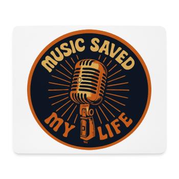 Retro Musik T-Shirt im Vintage-Stil - Mousepad (Querformat) - Weiß - Vorne