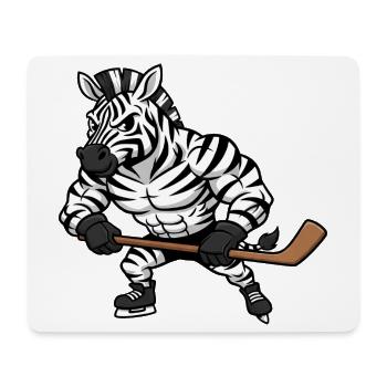 Cooles Zebra Eishockeyspieler Herrchen Hockey Fan - Mousepad (Querformat) - Weiß - Vorne
