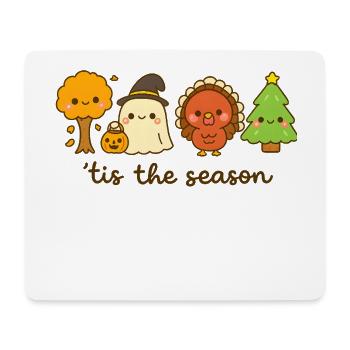 Es ist die Jahreszeit Cute Holiday Crew, Weihnachten - Mousepad (Querformat) - Weiß - Vorne