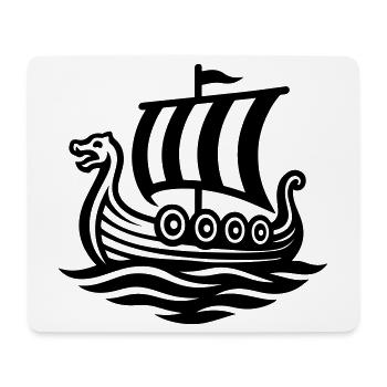 Navire Viking Bateau Dragon Viking - Tapis de souris (format paysage) - blanc - Devant