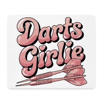  Darts Girlie Pinkes Motiv für Dartspielerinnen - Mousepad (Querformat) - Weiß - Vorne