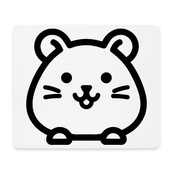 Hamster - Mousepad (Querformat) - Weiß - Vorne