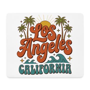 Los Angeles, Californie - Surf Vintage années 70 - Tapis de souris (format paysage) - blanc - Devant