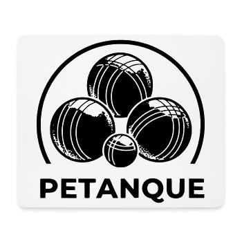 Pétanque logo - Mouse Pad (horizontal) - white - Front