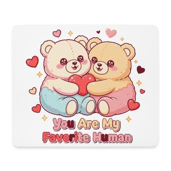 Ihr seid meine liebsten menschlichen Bären - Mousepad (Querformat) - Weiß - Vorne