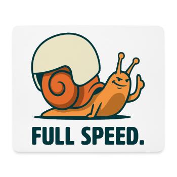 Schnecke mit voller Geschwindigkeit - Mousepad (Querformat) - Weiß - Vorne