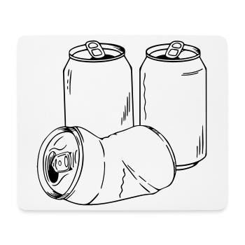 La canette comme motif pour les dictons et les amateurs de bière - Tapis de souris (format paysage) - blanc - Devant