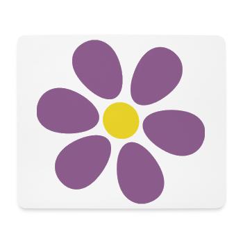 violette Blume Blume violett Blüte  - Mousepad (Querformat) - Weiß - Vorne