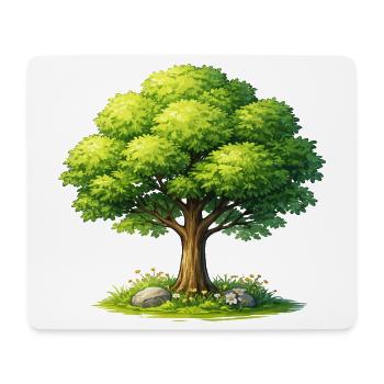 Baum im Sonnenlicht  - Mousepad (Querformat) - Weiß - Vorne