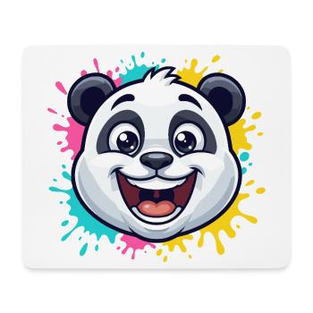Panda Splash Color World - Tapis de souris (format paysage) - blanc - Devant