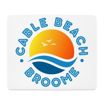 Plage de Cable Broome Coucher de soleil - Tapis de souris (format paysage) - blanc - Devant