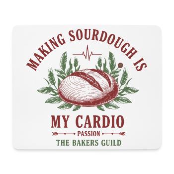 Faire du pain au levain est mon pain cardio - Tapis de souris (format paysage) - blanc - Devant