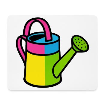 Gießkanne Pop-Art-farbenes Gartenwerkzeug - Mousepad (Querformat) - Weiß - Vorne