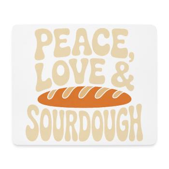 Paix, Amour & Levain - Tapis de souris (format paysage) - blanc - Devant