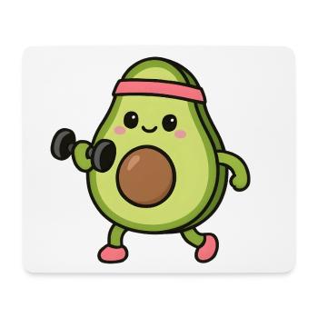 Avocado at the gym - Mouse Pad (horizontal) - white - Front