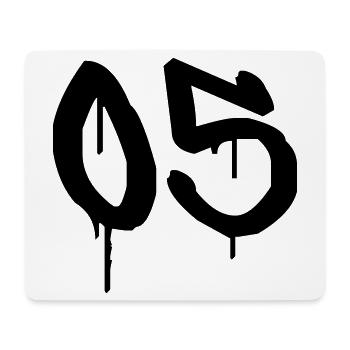 Nummer 05 Urbaner Graffiti-Stil - Mousepad (Querformat) - Weiß - Vorne